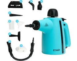 Kymo Handheld Steam Cleaner Plus - Machine de nettoyage - Appareil à vapeur pour sol/canapé/salle de bain/ Cuisine - Vapeur à main - Nettoyeur vapeur pour salle de bain - Diverse accessoires
