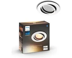 Philips Hue Milliskin - LED inbouwspot - GU10 fitting - bevat 1 inbouwspot incl. lamp - aanpasbaar wit licht - wit - Ø 900mm - slimme verlichting
