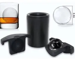 ICYBOY - CLEAR ICE Whisky Ice Ball Maker Crystal Clear - 2,5 pouces - 1 boule - Double Sphère - Cube Mold - Clear Ice - ClearIce