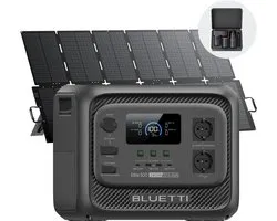 BLUETTI Elite 300 3014,4Wh batterie portable LFP avec sorties AC 2400W (puissance de crête 4800W) - Générateur d'électricité portable avec panneau solaire Sora 500 500W (expédié séparément) - pour alimentation de secours à domicile.