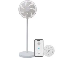 Evolar Smart Ventilator Staand - 36W - Incl. Accu - Statiefventilator - Ambient Light - WiFi - App & Afstandsbediening - EVO-SF36WW