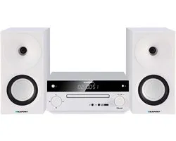 Blaupunkt - Stereo set - Speaker - FM-radio, AUX-aansluiting en USB-aansluiting, Bluetooth, HDMI-ingang, wekker, LED-display, kleur wit, MS30.02BT