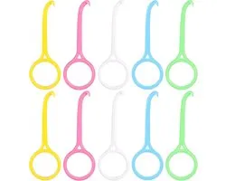 10pcs Aligner Removal Tool - Retainer Remover Tool - Tooth Hook - Invisible Braces - Braces Removal Tool Kits pour Oral Care et Dental Cleaning - Cinq Couleurs Wit - Roze - Blauw - Jaune - Vert