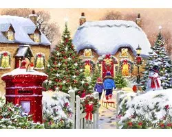Bluebird Puzzle legpuzzel Winter Cottage - 2000 stukjes puzzelplezier.