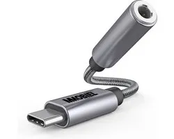 MMOBIEL Adaptateur USB-C vers Jack 3,5 mm - Adaptateur casque 32 bits USB-C vers AUX - Câble Audio USB-C vers Jack pour Samsung Galaxy S23 / S22 / S21, iPad, MacBook, Pixel 7 / 6 et plus - Aluminium