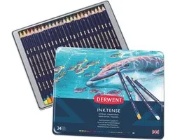 Derwent Inktense Kleurpotloden In Blik - 24 Stuks - Assorti