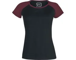R.E.D. Rock-Engineered Design Zwart en rood t-shirt - Dames - 4XL