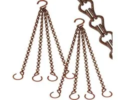 2 Packs 24 Inch Heavy Duty Copper-Colored Metal Hooks and Hanging Chains for Garden Plants and Decorations