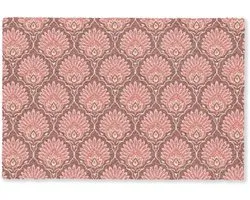 Deurmat 60x40 cm - Droogloopmat Waaiermotief - Patroon - Roze - Mat voor binnen - Schoonloopmat - Deurmatten met print - Inloopmat