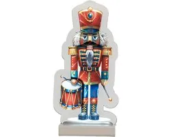 Clayre & Eef Kerst Infinity Spiegel Lamp Notenkraker 12x7x24 cm Rood Kunststof