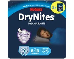 DryNites culottes absorbantes pour la nuit - garçon - 8 à 15 ans (27-57 kg) - 27 pièces