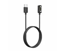 DrPhone Magnetische Oplaadkabel USB-C Smartwatch – Compatibel met Polar Vantage V3 / V2 / Vantage M3 / Pacer Pro – 1 Meter – Zwart