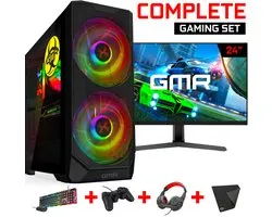 Game Computer SET geschikt voor Minecraft / Ryzen 5 - RTX 3050 - 16GB - 500GB SSD / Inclusief 24" Gaming Monitor, Muis & Toetsenbord, Headset & Muismat