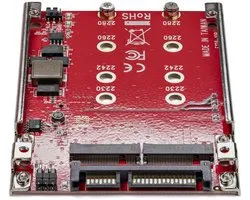 StarTech.com Dubbel sleufs M.2 schijf naar SATA adapter voor 2.5'' drive bay RAID