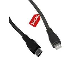 CarPlay kabel geschikt voor iPhone 14 / iPhone 13 / iPhone 12 / iPhone 11 / iPhone X - Usb naar Lightning kabel kort