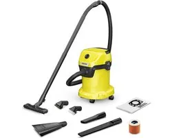 Kärcher Nat- en Droogzuiger WD 3 V-17/6/20 Car stofzuiger ook voor water - Incl. accessoires voor auto reiniging - Bouwstofzuiger voor elke klus - Tapijt en harde vloeren - Incl. blaasfunctie