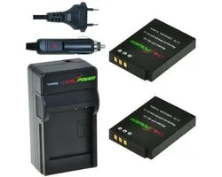 ChiliPower EN-EL12 Nikon Kit (2 batterijen + lader + 12V autosnoer)