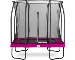 Salta Comfort Edition - 214 x 153 cm - Rechthoekige trampoline met veiligheidsnet - Roze - Trampoline voor kinderen