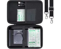Khanka Fujifilm Wide Evo 2-in-1 Instant Film Camera and Printer Hard Case Bag with Shoulder Strap, Black (Case Only) - ShopVlot