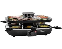 Tristar Gourmetset - RA-2760 Clean Air - Ingebouwde afzuiging - 1100W - Bakplaat 6 personen - Zwart