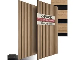 tectake® Set de 2 panneaux acoustiques Sonic Wall bois clair, Chêne Sonoma - Panneau insonorisant - Isolation phonique