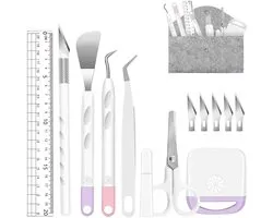 ImnBest Plotter Accessories, 13 Pieces Vinyl Weed Tools for Silhouette Weed Scraper, Silhouette Accessories, Defroster - ShopVlot