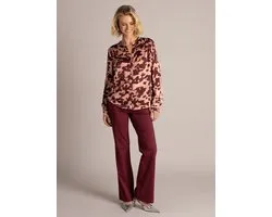YEST YYSaffira Tops - Wine Red/Multi Colou - maat 38