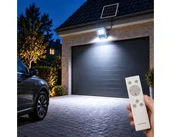 Projecteur LED Solar Iplux® PowerBeam Elite 4 000 lumens – Haute qualité – Détecteur de mouvement – ​​IP66 – 6 000 K – Aluminium
