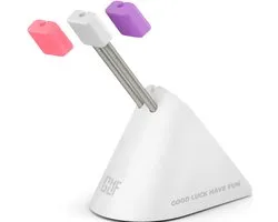 FragON Tower - Gaming Muis Bungee - 3 Kleurrijke Clips - Wit
