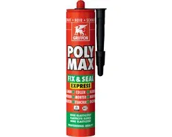 Griffon Poly Max Fix & Seal Express Montagelijm-/afdichtingskit - Zwart - Koker - 425gr