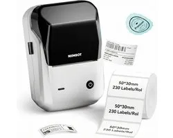 Niimbot B1 - Draagbare Labelprinter - Zwart - bluetooth - printbreedte 25-50mm - direct thermisch - 203dpi - 1500mAh