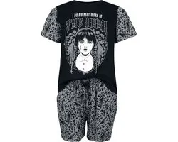 Wednesday Mercredi mercredi - Je Work Best dans le noir Pyjama noir L Katoen -