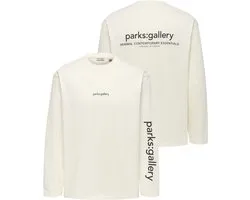 Only & Sons T-shirt Onsfred Text Life Rlx Ls Tee 22039981 Egret/parks Gallery Mannen Maat - XXL