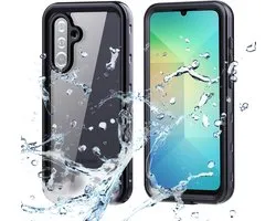 Hoesje geschikt voor Samsung Galaxy A26 - Shellbox Waterproof IP68 waterbestendige 360 Case - Zwart