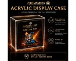 Deckmasters Pokémon Booster Box Display Case – Acryl Beschermdoos geschikt voor Sealed Pokémon booster box – UV & Stof Bescherming – Geschikt voor Standaard Engelse Booster Box – Magnetische sluiting
