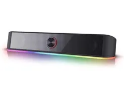 Redragon GS560 Adiemus RGB Desktop Soundbar, 2.0 Channel Computer Speaker with Dynamic Lighting Bar Audio-Light Sync/Display, Touch-Control Backlit with Volume Button, USB Power Supply with 3.5mm