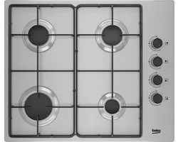 gaskookplaat 60cm 4 RVS branders - beko - HIGG64123SX