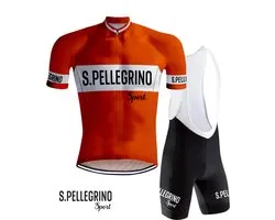 Maillot de cyclisme rétro San Pellegrino Oranje - REDTED (L)