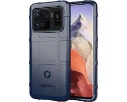 MobyDefend Hoesje - Geschikt voor Xiaomi Mi 11 Ultra - Rugged Shield TPU Backcover - Blauw