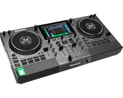 Numark Mixstream Pro Go - Standalone DJ-controller met batterij, DJ-mixer, luidsprekers, Amazon Music Unlimited, wifi, touchscreen, werkt met Serato DJ