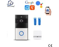 Le visiophone extérieur sans fil WIFI Home-Locking 2.0MP avec 2 piles rechargeables et un récepteur intérieur, peut fonctionner avec Amazon Alexa et Google Assistance T-2049B.