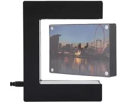 Floating Photo Cube Magnetic Floating Photo Frame LED Magnetic Levitation Anti-gravity with LED Light New Toy for Home Office Wedding Decoration [EU]