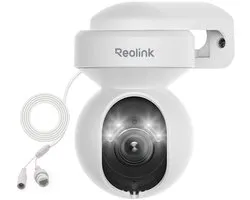 Caméra de sécurité extérieure Reolink 5 MP, détection de personne/véhicule/animal, Pan et inclinaison, zoom optique 3x - Wit