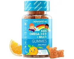 Novomins Omega 3 Kinderen Gummies - 3-6-9 - 30 Gummies - Sinaasappel