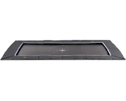 EXIT Dynamic Sporttrampoline 244x427cm - Groundlevel - groundlevel Trampoline - Rechthoekig - Voor Kinderen - Zwart