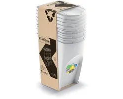 Keden Sortibox Set Van 4 Afvalbakken 4x35l Transparant