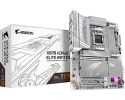 GIGABYTE X870 A ELITE WF7 ICE - Moederbord - ATX - Socket AM5 - AMD X870 - DDR5 - USB4 - Wi-Fi 7 - Realtek Audio