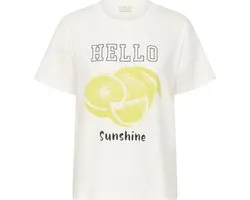 Kaffe KAchelsea T-Shirt Dames T-shirt - Chalk