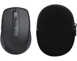 kwmobile Étui pour souris Logitech MX ANYWHERE 3 / ANYWHERE 3S - Étui pour souris Bluetooth en cordon robuste et néoprène - noir.