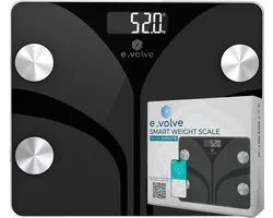 e.volve Smart Scale - Analyse corporelle 14x avec pourcentage de graisse - Pèse-personne numérique avec application